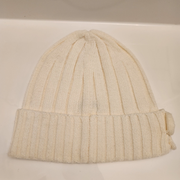 KATE SPADE Metallic Bow Beanie In French Cream - Picture 5 of 5